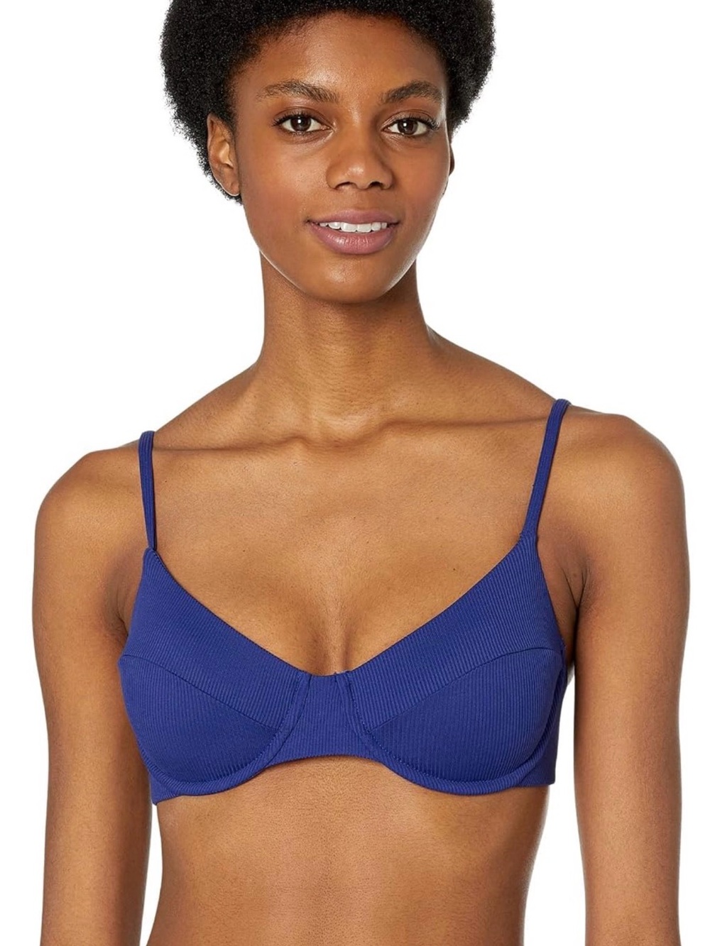 BECCA Blue Ribbed Bikini Set - Picture 12 of 15
